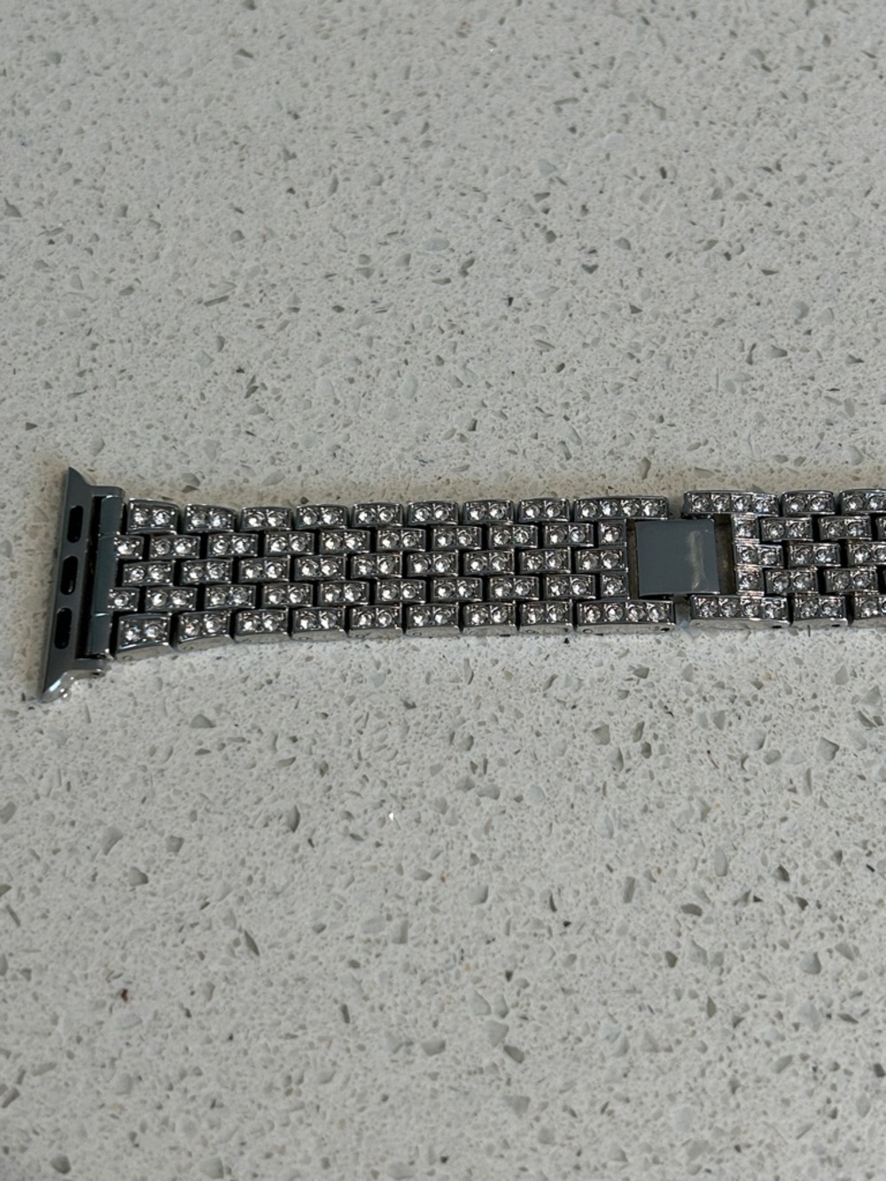 Luxe Crystal Apple Watch Bracelet ✨ Statement Jewelry Band | Silver Bling Strap - Picture 6 of 11